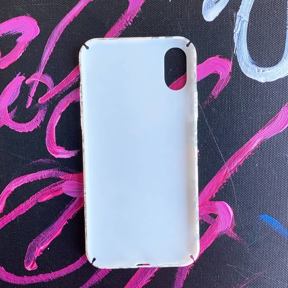 For Phone 7/8 Plus Case Gray White Floral Print Matte Finish Cover NEW - Picture 3 of 3